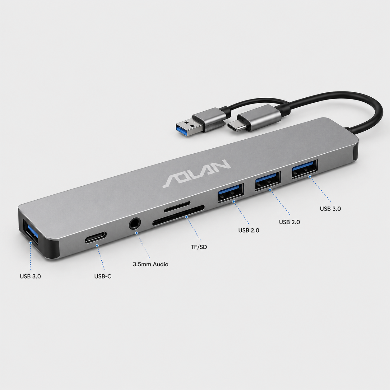 Solan 7in1 USB Multifunction Adafter