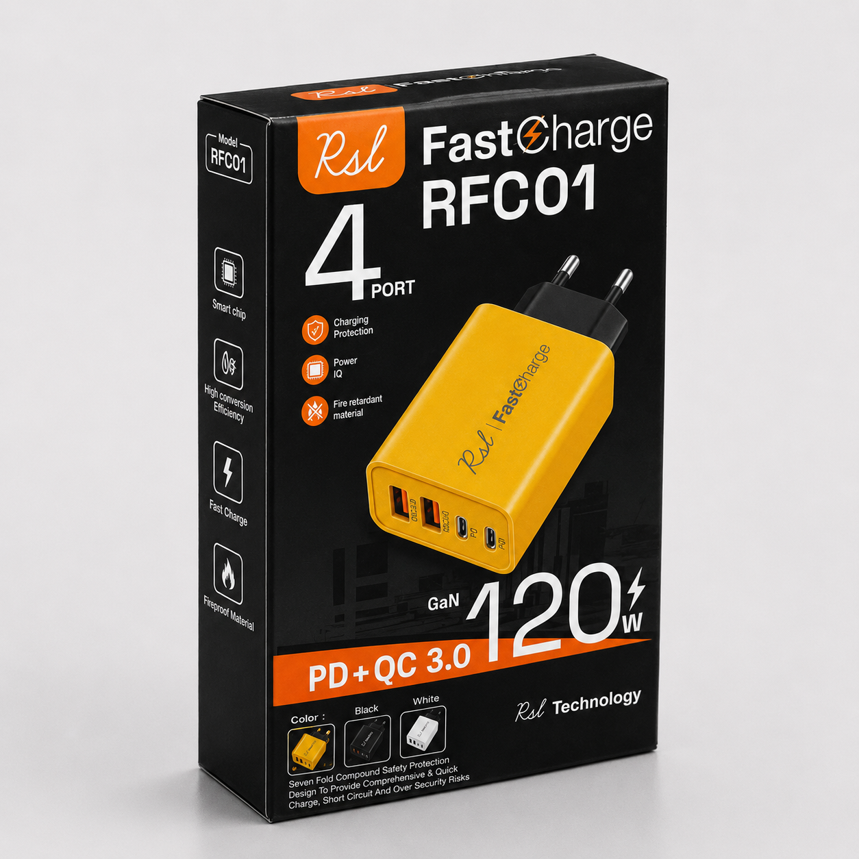 Rsl Adapter Charger 3.1 A 2 Type C 2 USB
