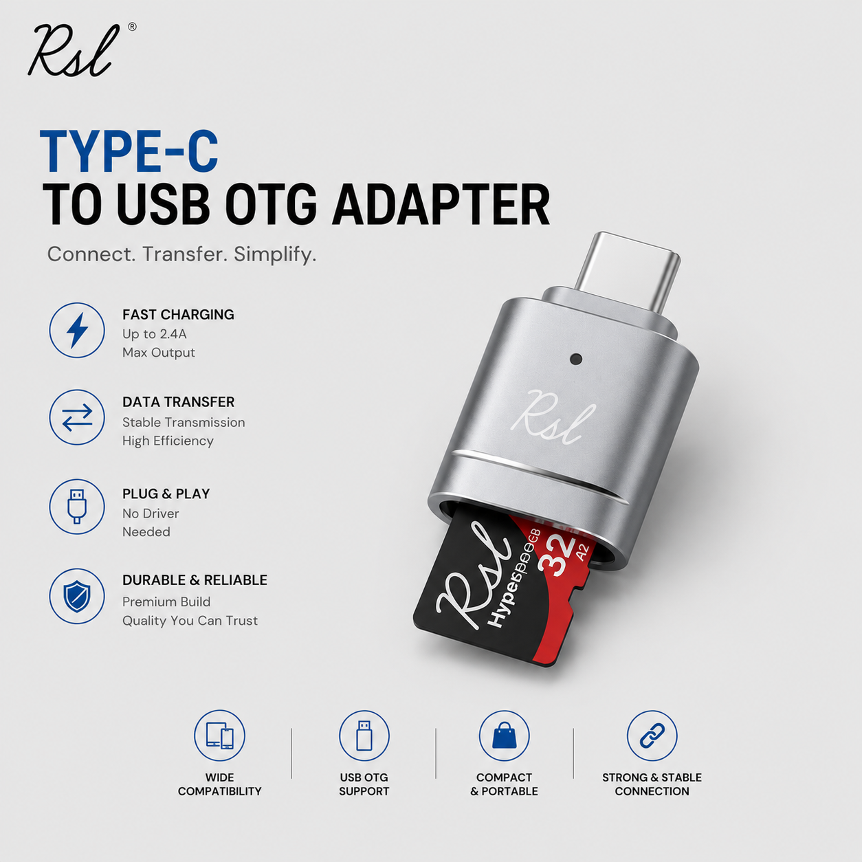 Rsl OTG USB Adapter MicroSD
